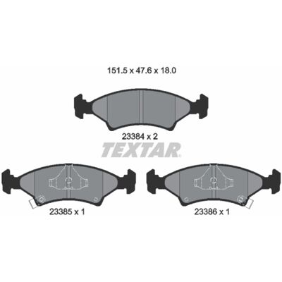 Textar Model 2338401 remblokken - Remsysteem Textar Model 2338401 remblokken - Remsysteem
