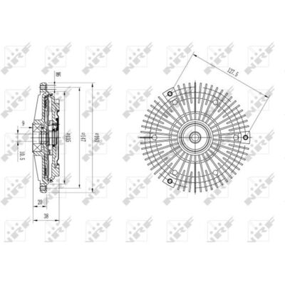 NRF 49649 Viscosekoppeling - Radiatorventilator - Compatibel met Opel NRF 49649 Viscosekoppeling - Radiatorventilator - Compatibel met Opel