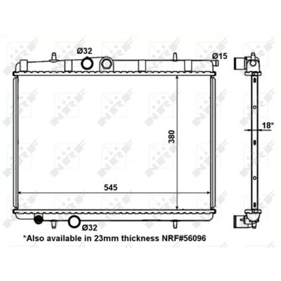 NRF 56095 Aluminium Motorradiator - Koelmiddel NRF 56095 Aluminium Motorradiator - Koelmiddel