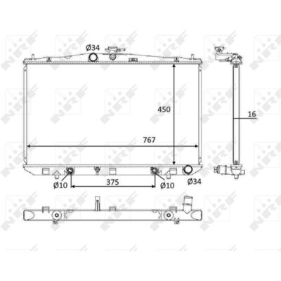 Radiator, motorkoeling NRF 58610 Radiator, motorkoeling NRF 58610