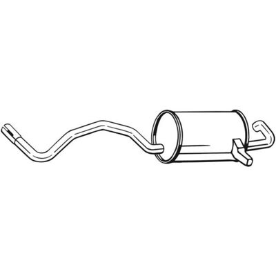 Bosal 280-813 Uitlaatdemper voor Renault Scenic 2, Megane 2 - Uitlaatsysteem Bosal 280-813 Uitlaatdemper voor Renault Scenic 2, Megane 2 - Uitlaatsysteem