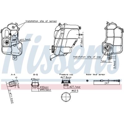 NISSENS 996294 Expansievat - 1,2L voor Ford S-Max Mk1, Mondeo 4, Galaxy Mk2 MPV NISSENS 996294 Expansievat - 1,2L voor Ford S-Max Mk1, Mondeo 4, Galaxy Mk2 MPV