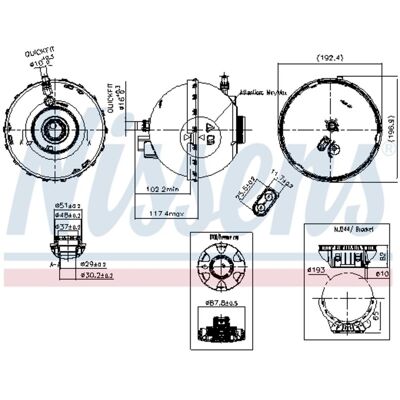 NISSENS 996262 Expansietank - Sensor, Kunststof NISSENS 996262 Expansietank - Sensor, Kunststof