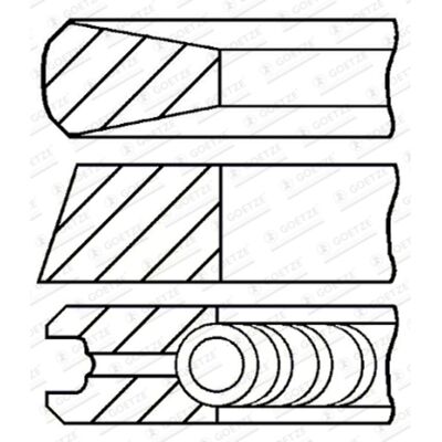GOETZE 08-446400-00 Pistonringen Set GOETZE 08-446400-00 Pistonringen Set