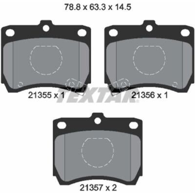 Textar Voorkant Remblokken Set voor Kia Pride Mazda 121 - Remblokken Textar Voorkant Remblokken Set voor Kia Pride Mazda 121 - Remblokken
