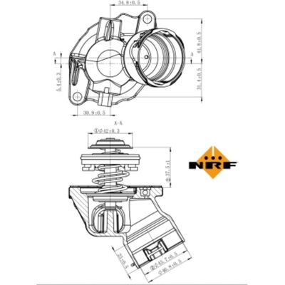 Mercedes-Benz NRF 725032 Waterthermostaat - Thermostaat, Sensor, Dichting Mercedes-Benz NRF 725032 Waterthermostaat - Thermostaat, Sensor, Dichting