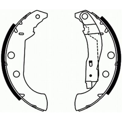 BOSCH Remschoenen Peugeot Citroën 228.6mm 42mm - Remschoenen BOSCH Remschoenen Peugeot Citroën 228.6mm 42mm - Remschoenen
