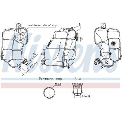 NISSENS 996337 Expansietank - 1,2L NISSENS 996337 Expansietank - 1,2L