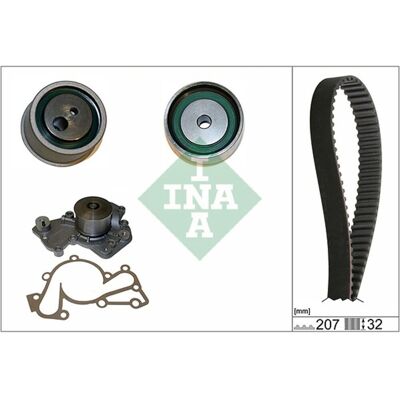 INA 530 0430 30 Waterpomp en Distributieriemenset INA 530 0430 30 Waterpomp en Distributieriemenset