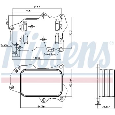 NISSENS 91426 Oliekoker - Watergekoeld, Aluminium, 39mm diepte NISSENS 91426 Oliekoker - Watergekoeld, Aluminium, 39mm diepte