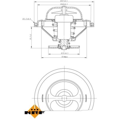 NRF 725072 Waterthermostaat - BMW, Mercedes-Benz NRF 725072 Waterthermostaat - BMW, Mercedes-Benz