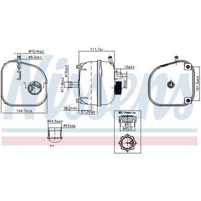 NISSENS 996196 Expansietank - 0,55L Kunststof dop NISSENS 996196 Expansietank - 0,55L Kunststof dop