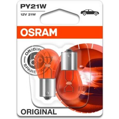 Ams-Osram Gloeilamp OSRAM PY21W Standard 12V/ 21W, 2 stuk Ams-Osram Gloeilamp OSRAM PY21W Standard 12V/ 21W, 2 stuk