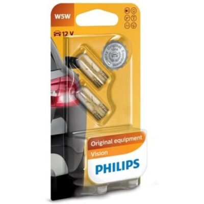 P27/7w lamp PHILIPS W5W 12V/5W, 2 Stuk P27/7w lamp PHILIPS W5W 12V/5W, 2 Stuk