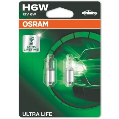 OSRAM H6W Ultra Life Gloeilamp - 12V/6W OSRAM H6W Ultra Life Gloeilamp - 12V/6W