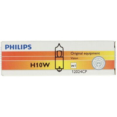 Gloeilamp PHILIPS H10W 12V, 10W, 10 Stuk Gloeilamp PHILIPS H10W 12V, 10W, 10 Stuk