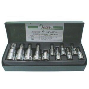 HANS 56025-11C Steeksleutelset - 11 Stuks, Extern, TORX, 1/4 en 3/8 inch HANS 56025-11C Steeksleutelset - 11 Stuks, Extern, TORX, 1/4 en 3/8 inch