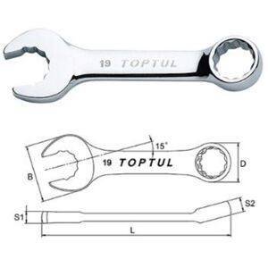 TOPTUL 18 mm Korte Moersleutel - Moersleutel TOPTUL 18 mm Korte Moersleutel - Moersleutel
