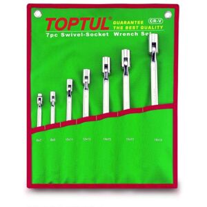 TOPTUL 7-delig socket set - Scharnier 6-19mm TOPTUL 7-delig socket set - Scharnier 6-19mm