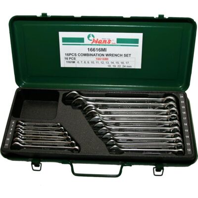 HANS 16616MI Gereedschapsset - 16-delige set met sleutels HANS 16616MI Gereedschapsset - 16-delige set met sleutels
