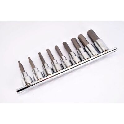 TOPTUL 1/2" doppen Set - 9 Stuks 4-17mm TOPTUL 1/2" doppen Set - 9 Stuks 4-17mm