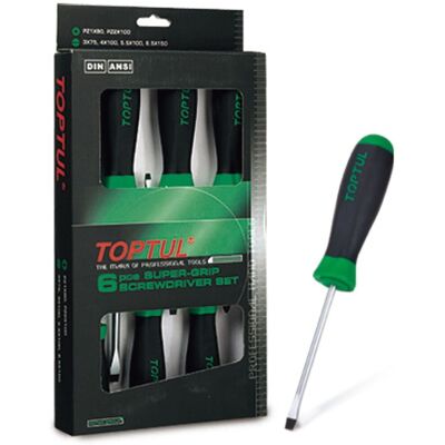 TOPTUL GAAE0604 Schroevendraaier Set - Kunststof handvat, PZ Pozidriv, Karton TOPTUL GAAE0604 Schroevendraaier Set - Kunststof handvat, PZ Pozidriv, Karton