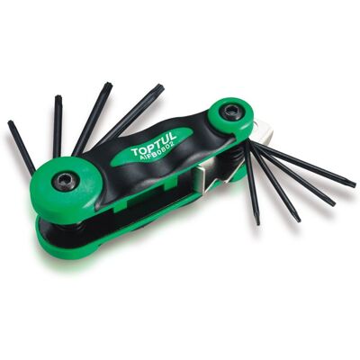 TOPTUL Set van TORX-sleutels T6 T8 T9 T10 T15 T20 T25 TOPTUL Set van TORX-sleutels T6 T8 T9 T10 T15 T20 T25