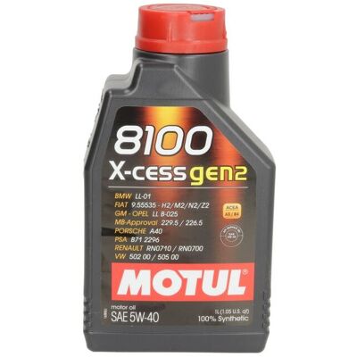 Motul 8100 X-CESS GEN2 5W-40 - Motorolie Motul 8100 X-CESS GEN2 5W-40 - Motorolie