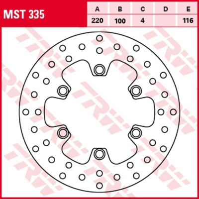 TRW Motorfiets Remschijf MST335 - Remschijf TRW Motorfiets Remschijf MST335 - Remschijf