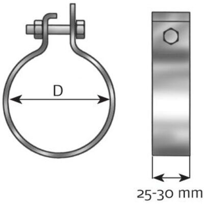 DINEX 99789 Aluminium Uitlaatsysteemklem - Uitlaatsysteemklem DINEX 99789 Aluminium Uitlaatsysteemklem - Uitlaatsysteemklem