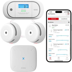 X-Sense Link+ Pro bundel - 2 Slimme rookmelders, 1 Koolmonoxidemelder en Base Station X-Sense Link+ Pro bundel - 2 Slimme rookmelders, 1 Koolmonoxidemelder en Base Station