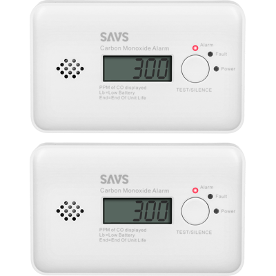SAVS C10 Koolmonoxidemelder 2-pack SAVS CO-melder SAVS C10 Koolmonoxidemelder 2-pack SAVS CO-melder