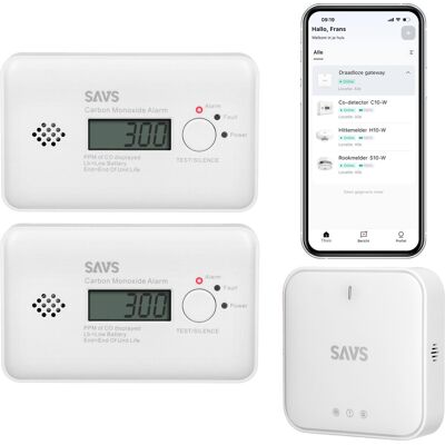 SAVS - LinkSmart Bundle - 2 CO-detectors - Security bundle SAVS - LinkSmart Bundle - 2 CO-detectors - Security bundle