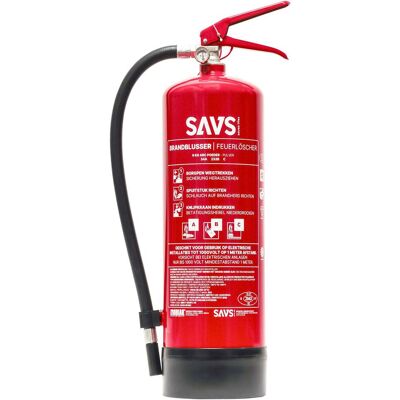 SAVS Brandblusser poeder 6 kg ABC SAVS Brandblusser poeder 6 kg ABC