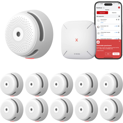 X-Sense Link+ Pro bundel - 10 Slimme rookmelders en Base Station X-Sense Link+ Pro bundel - 10 Slimme rookmelders en Base Station