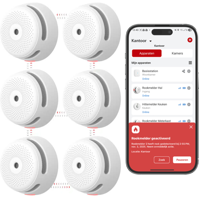 X-Sense XS01-M Slimme rookmelders - Link+ Pro 6-pack X-Sense XS01-M Slimme rookmelders - Link+ Pro 6-pack