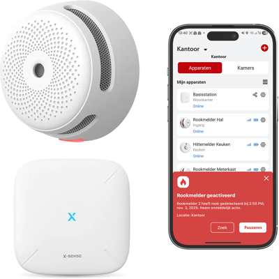X-Sense Link+ Pro bundel - 1 Slimme rookmelder en Base Station X-Sense Link+ Pro bundel - 1 Slimme rookmelder en Base Station
