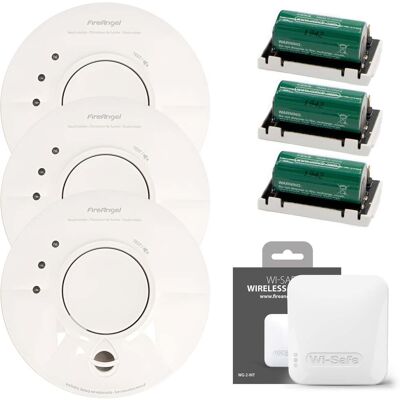 FireAngel WSM-F-1EU Rookmelder 230v 3-Pack + WG2-INT Gateway FireAngel WSM-F-1EU Rookmelder 230v 3-Pack + WG2-INT Gateway