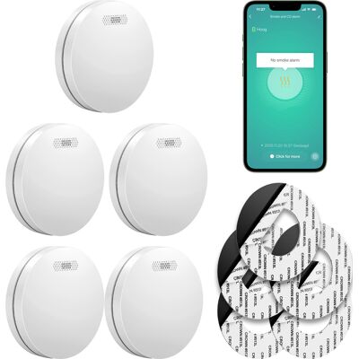SAVS SM11W Rookmelder Slim - Tuya 5-pack SAVS SM11W Rookmelder Slim - Tuya 5-pack