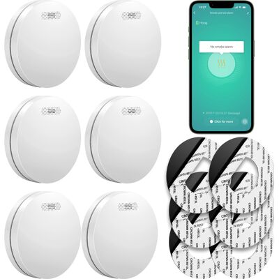 SAVS SM11W Rookmelder Slim - Tuya 6-pack SAVS SM11W Rookmelder Slim - Tuya 6-pack