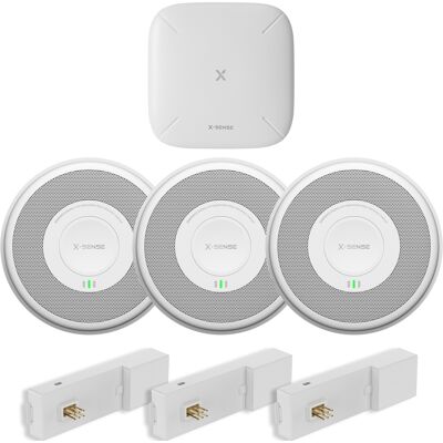X-Sense XS0F-PMA Rookmelder 230v + RF module 3-Pack + SBS50 Base Station X-Sense XS0F-PMA Rookmelder 230v + RF module 3-Pack + SBS50 Base Station