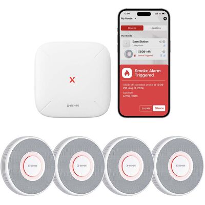 X-Sense XS0B-MR Slimme Rookmelder bundel 4 pack Link+ Pro - Gesproken meldingen X-Sense XS0B-MR Slimme Rookmelder bundel 4 pack Link+ Pro - Gesproken meldingen