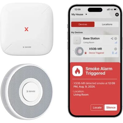 X-Sense XS0B-MR Slimme rookmelder met base station - Gesproken meldingen X-Sense XS0B-MR Slimme rookmelder met base station - Gesproken meldingen