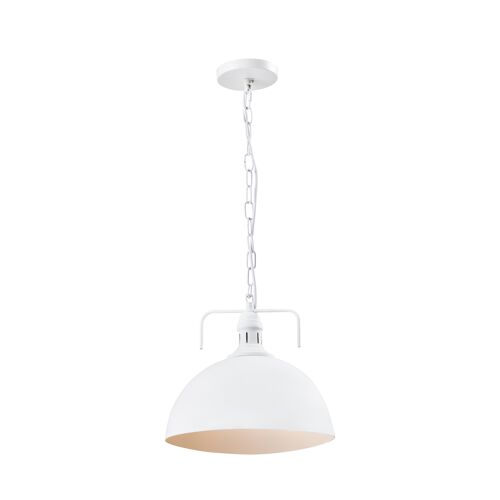QUVIO Hanglamp industrieel - Fabriekslamp - D 30 cm - Wit