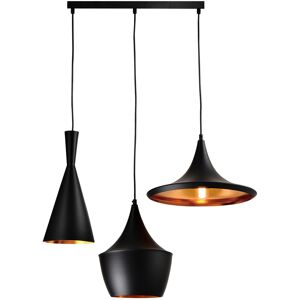 QUVIO Hanglamp modern - 3 lichtpunten met verschillende kappen - 36 x 65 x 38 cm QUVIO Hanglamp modern - 3 lichtpunten met verschillende kappen - 36 x 65 x 38 cm