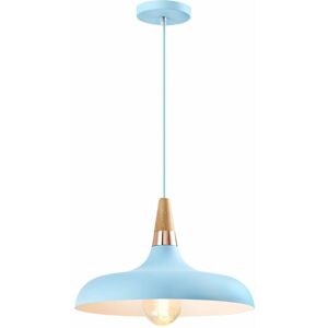 Retro Hanglamp QUVIO - Blauw - 30cm - E27 Retro Hanglamp QUVIO - Blauw - 30cm - E27