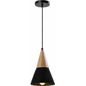 Landelijke Hanglamp QUVIO - Beton en hout - E27 - 60W - 18x25cm Landelijke Hanglamp QUVIO - Beton en hout - E27 - 60W - 18x25cm