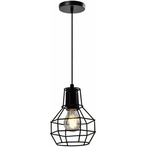 QUVIO Hanglamp industrieel - Draadlamp bol - D 15 cm - Zwart QUVIO Hanglamp industrieel - Draadlamp bol - D 15 cm - Zwart
