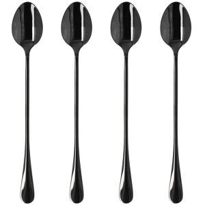 Krumble Latte Macchiato lepels set van 4 - Zwart Krumble Latte Macchiato lepels set van 4 - Zwart