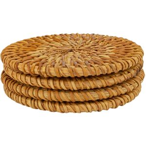 QUVIO Onderzetters voor glazen - Set van 4 - Rotan QUVIO Onderzetters voor glazen - Set van 4 - Rotan